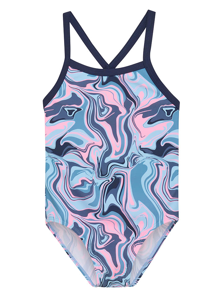 Color Kids Strój kąpielowy w kolorze niebiesko-jasnoróżowym rozmiar: 134