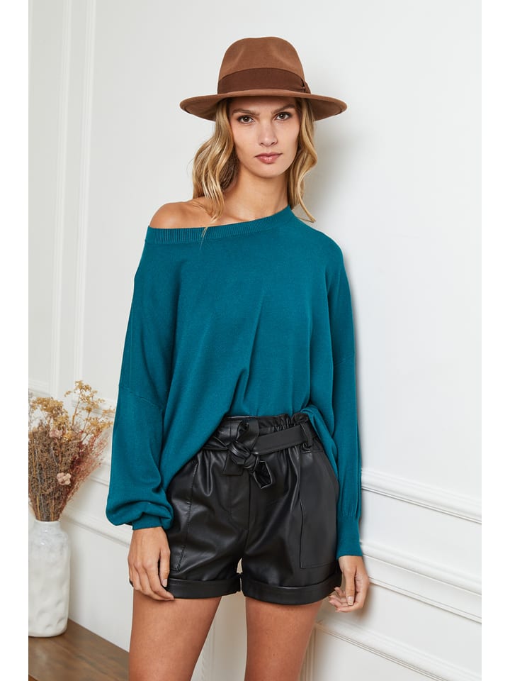 Joséfine Sweter "Firane" w kolorze niebieskim rozmiar: M