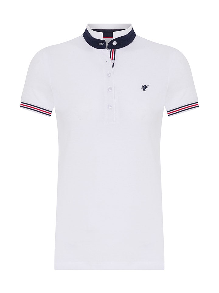 Denim Culture Koszulka polo w kolorze białym rozmiar: M