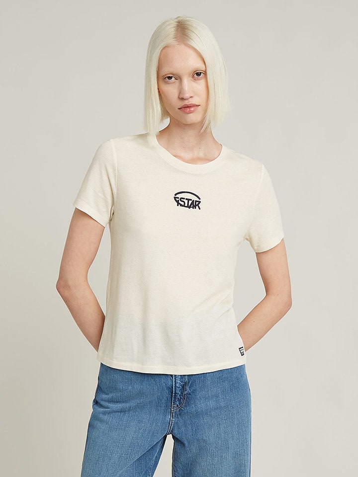 G-Star Koszulka w kolorze kremowym rozmiar: S