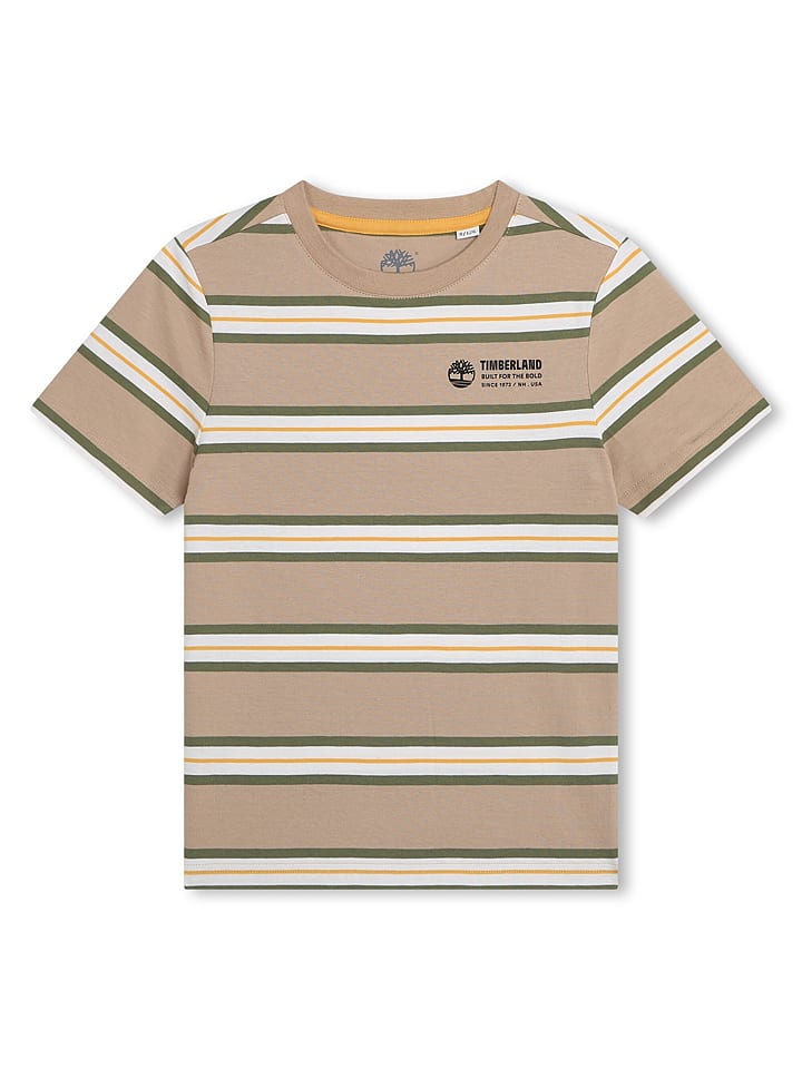 Timberland Koszulka w kolorze beżowo-biało-pomarańczowym rozmiar: 152