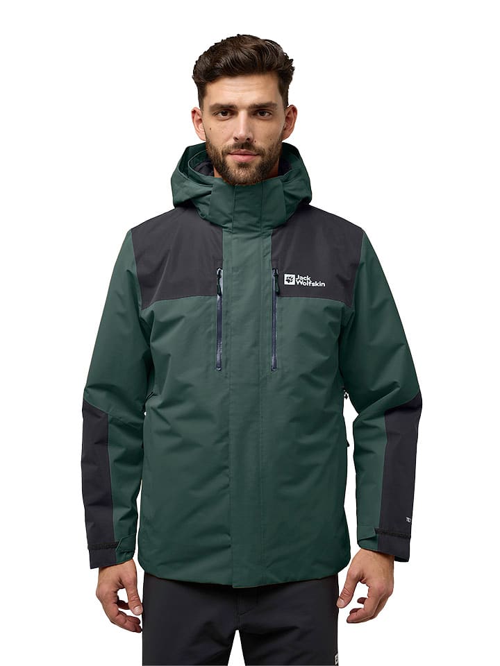 Jack Wolfskin Kurtka funkcyjna 3w1 "Jasper" w kolorze czarnym rozmiar: L