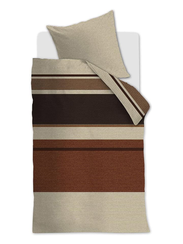 Beddinghouse Komplet pościeli renforcé "Raya" w kolorze jasnobrązowo-beżowym rozmiar: 135x200 cm