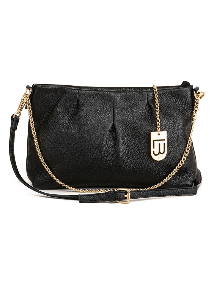 Lucca Baldi Skórzana torebka "Corato" w kolorze czarnym - 28 x 19 x 6 cm rozmiar: onesize