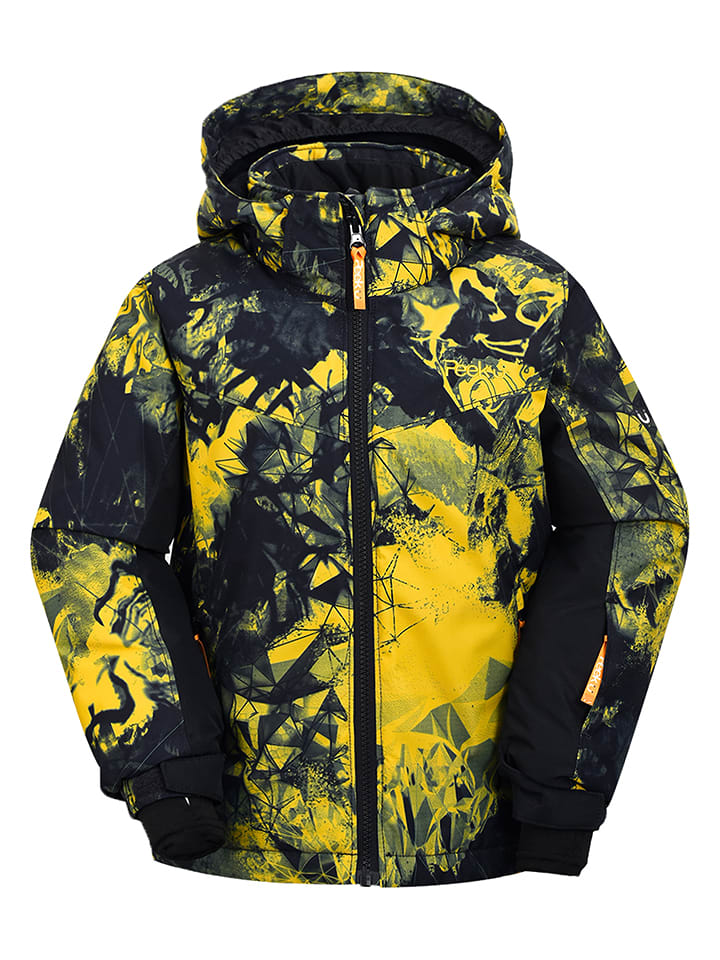 Peek U Kurtka narciarska "Ewen" w kolorze żółto-czarnym rozmiar: 98