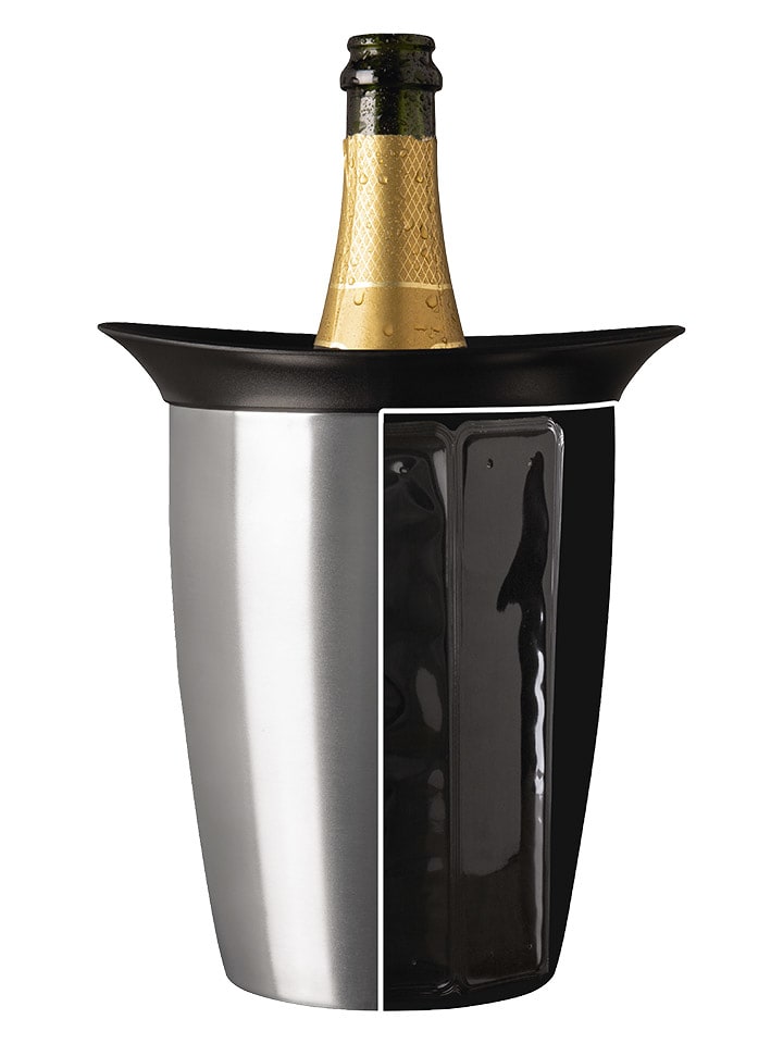 Vacu Vin Schładzacz "Elegant" w kolorze srebrnym do wina - wys. 21,5 x Ø 19 cm rozmiar: onesize