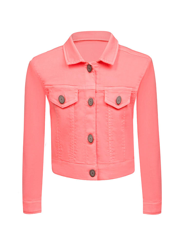 happy girls by Eisend Kurtka dżinsowa w kolorze koralowym rozmiar: 122