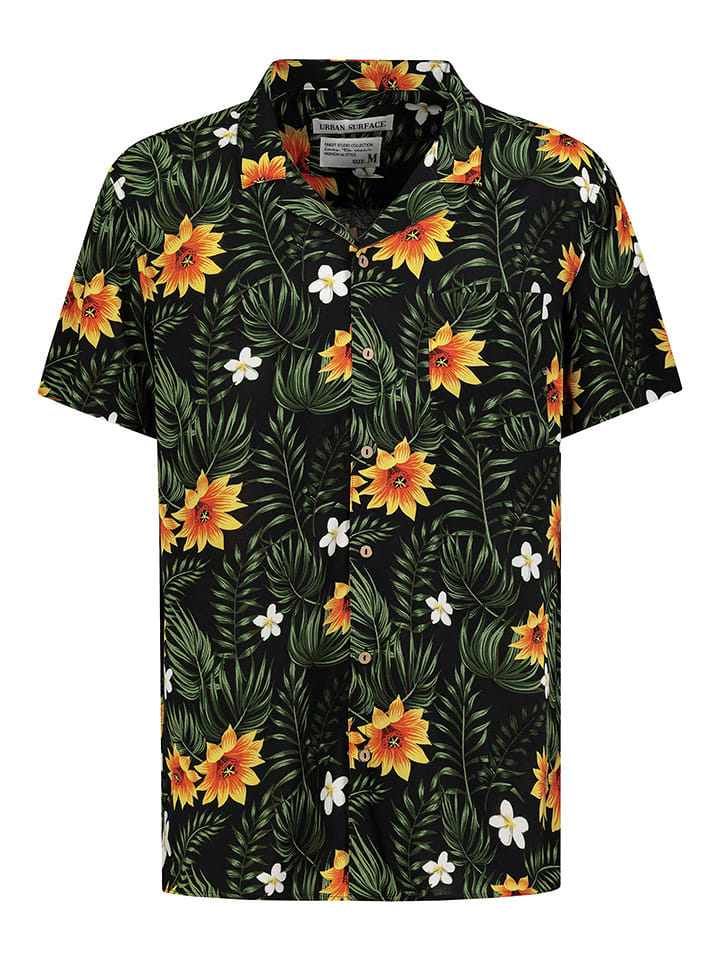 Sublevel Koszula w kolorze zielono-pomarańczowo-czarnym rozmiar: L