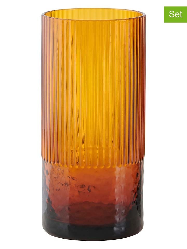 Ellos Home Szklanki (4 szt.) w kolorze jasnobrązowym - 460 ml rozmiar: onesize