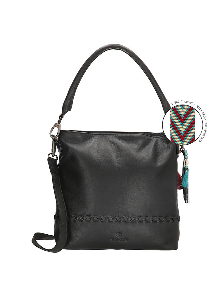 micmacbags Skórzana torebka w kolorze czarnym - 31 x 30 x 12 cm rozmiar: onesize