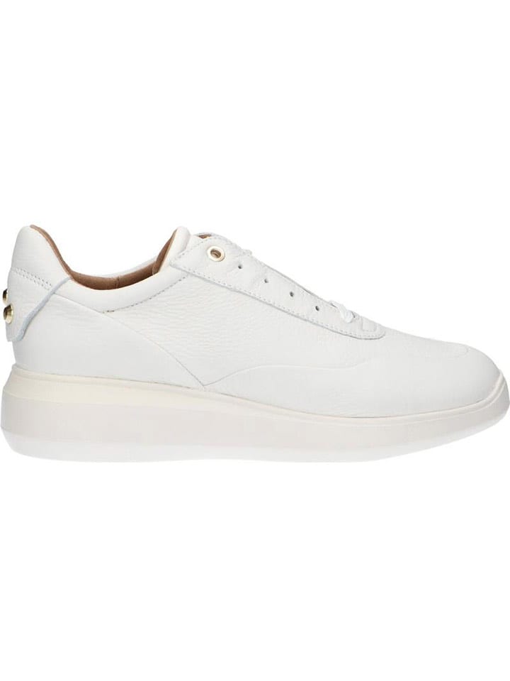 Geox Skórzane sneakersy "Rubidia" w kolorze białym rozmiar: 36,5