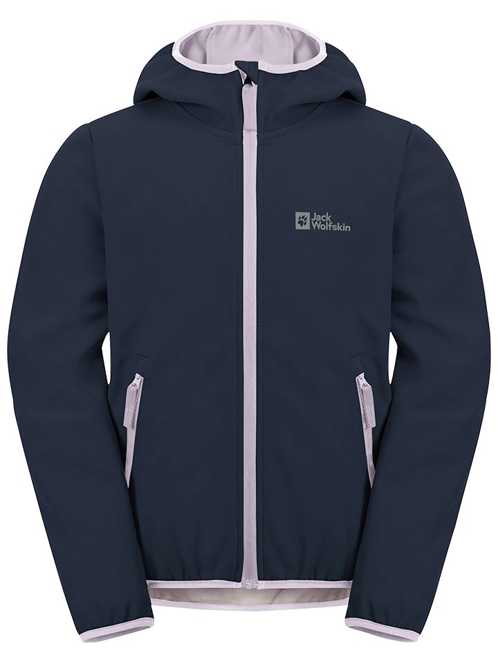 Jack Wolfskin Kurtka softshellowa "Fourwinds" w kolorze granatowym rozmiar: 152