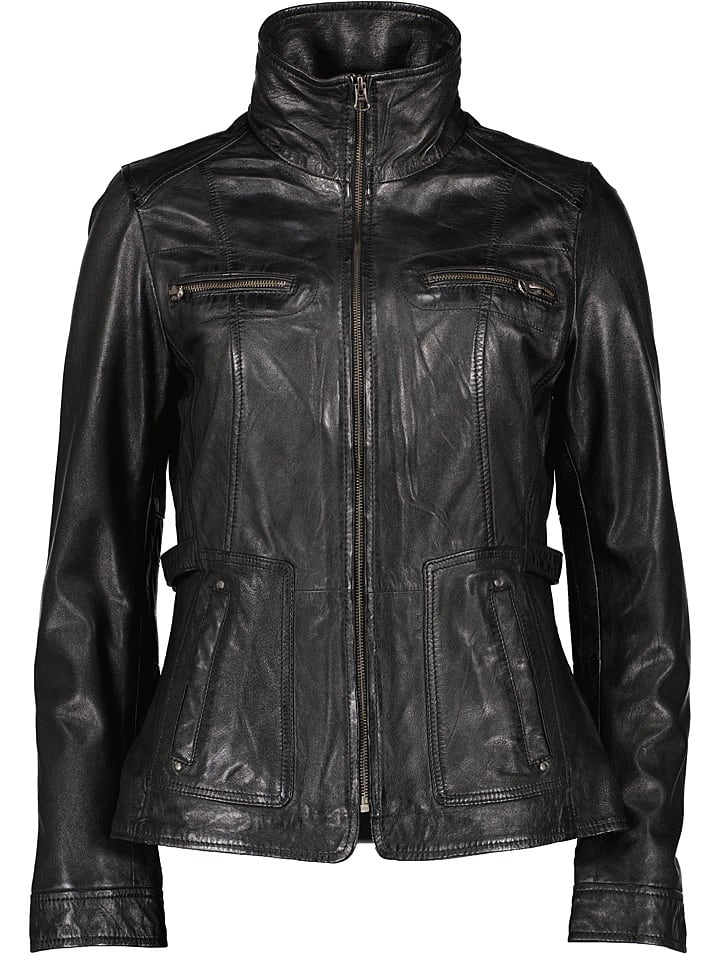 Caminari Skórzana kurtka "Ciso" w kolorze czarnym rozmiar: 44