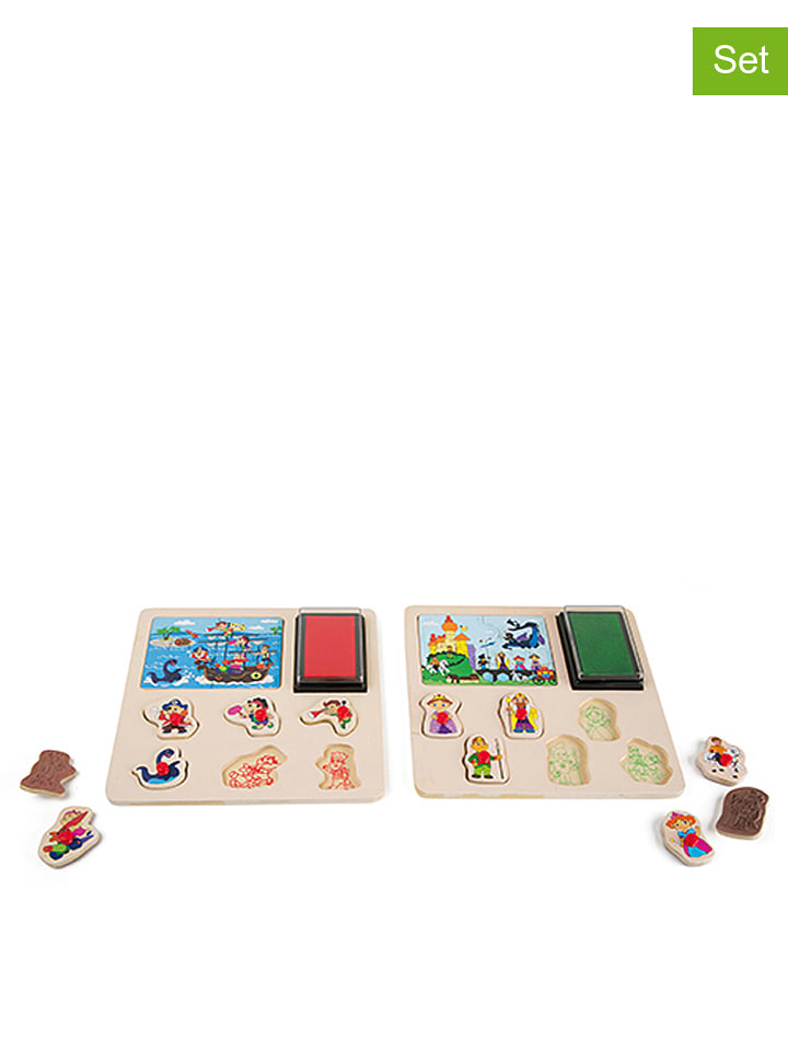 small foot 2-częściowy zestaw puzzli-pieczątek - 2+ rozmiar: onesize