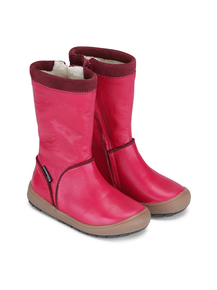 Bundgaard Skórzane kozaki zimowe "Ingrid" w kolorze różowym rozmiar: 28