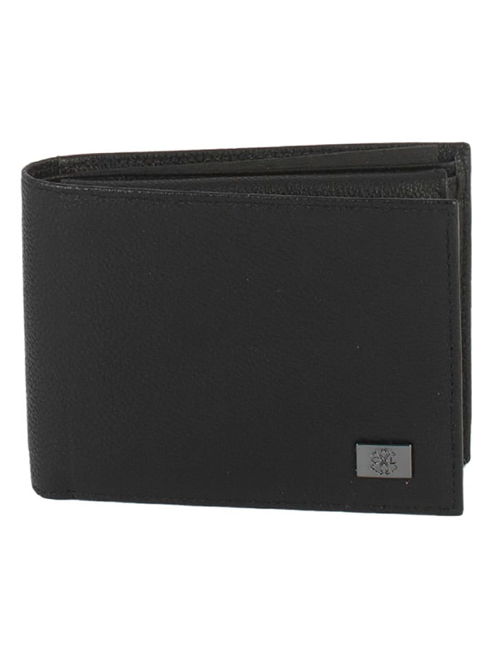 CXL by Christian Lacroix Skórzany portfel "Mateo" w kolorze czarnym - 12 x 10 x 2 cm rozmiar: onesize