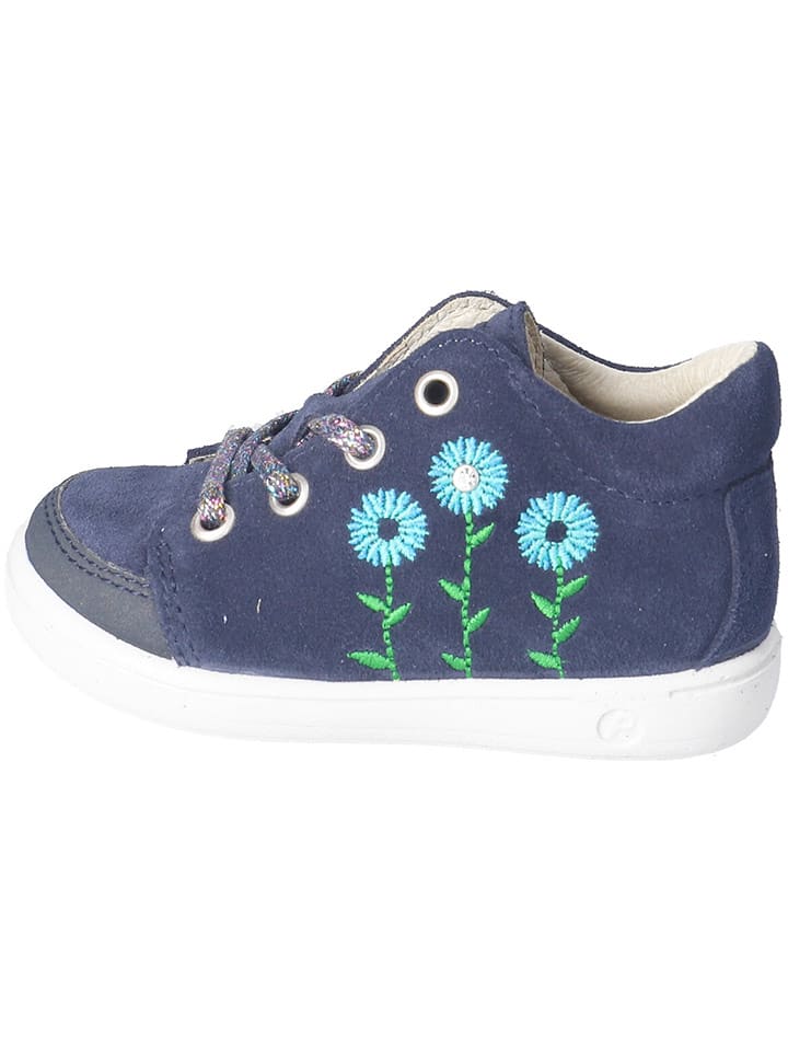 Skórzane buty "Prisja" w kolorze granatowym do nauki chodzenia