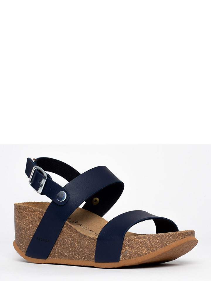 BACKSUN Sandały w kolorze granatowym na koturnie rozmiar: 39