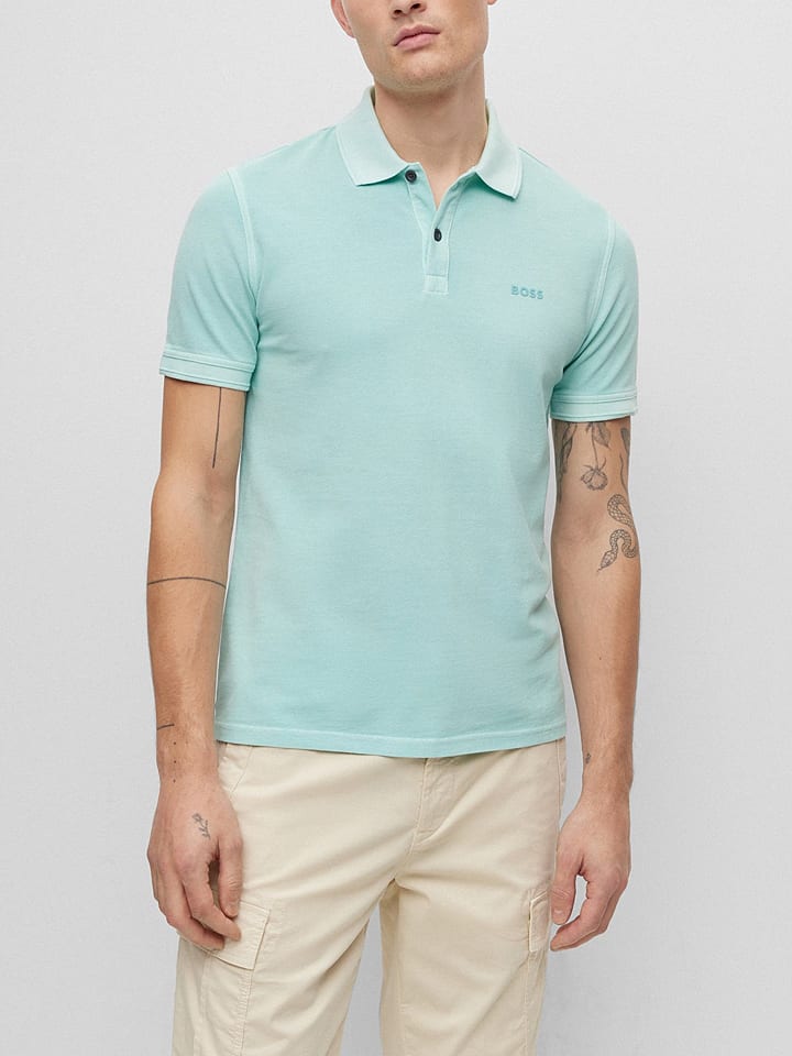 Hugo Boss Koszulka polo w kolorze turkusowym rozmiar: L