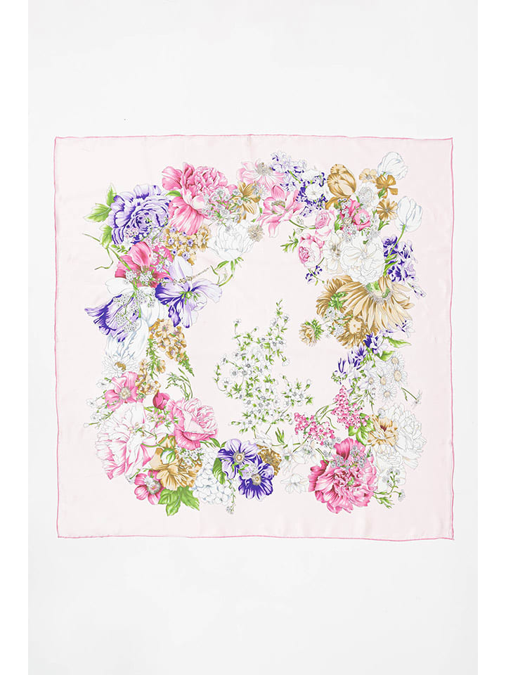 Made in Silk Jedwabna chusta w kolorze jasnoróżowym - 90 x 90 cm rozmiar: onesize