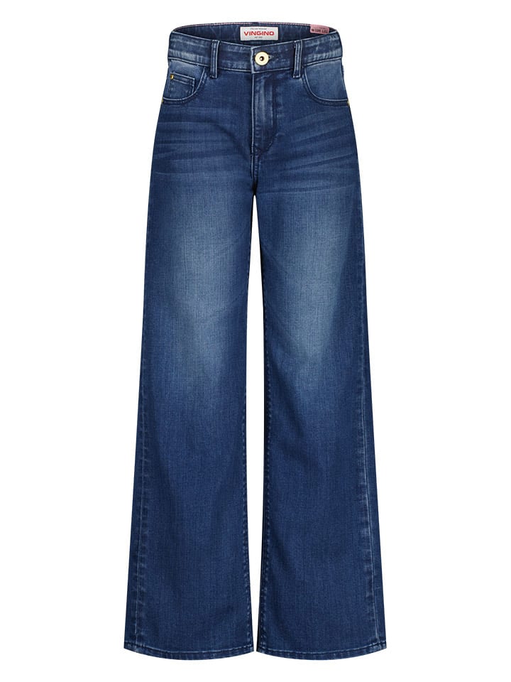 Vingino Dżinsy "Coco" - Wide leg - w kolorze granatowym rozmiar: 134