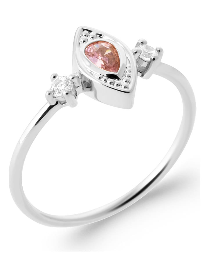 Lucette Srebrny pierścionek z cyrkoniami rozmiar: 60