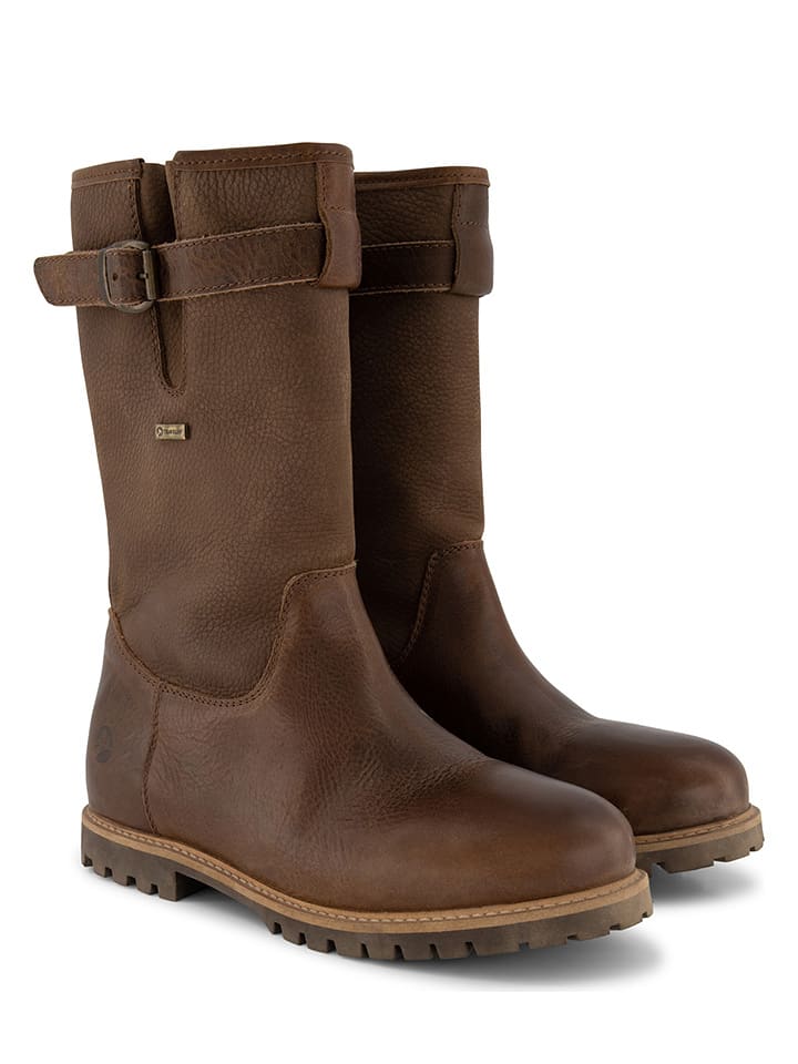 TRAVELIN' Skórzane kozaki "Finland" w kolorze brązowym rozmiar: 47