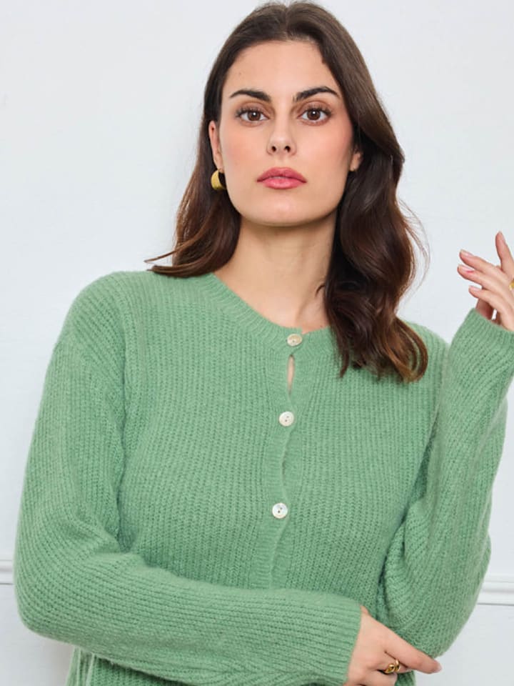 CXL by Christian Lacroix Kardigan w kolorze zielonym rozmiar: onesize