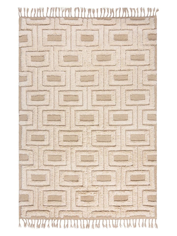 Flair Rugs Wełniany dywan "Kerra" w kolorze kremowo-beżowym rozmiar: 160x230 cm