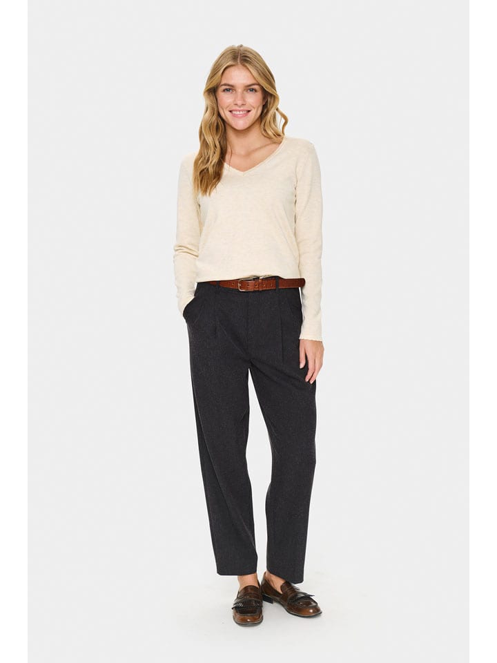 SAINT TROPEZ Sweter w kolorze beżowym rozmiar: L