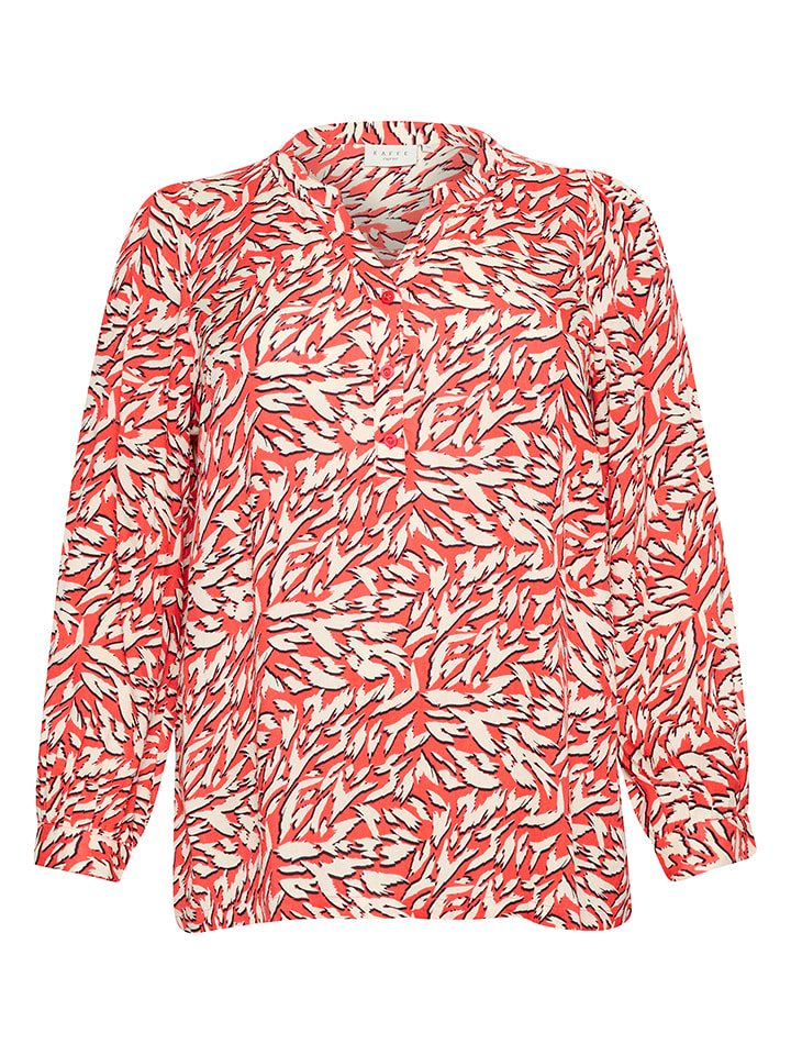 KAFFE curve Bluzka w kolorze koralowo-kremowym rozmiar: 44