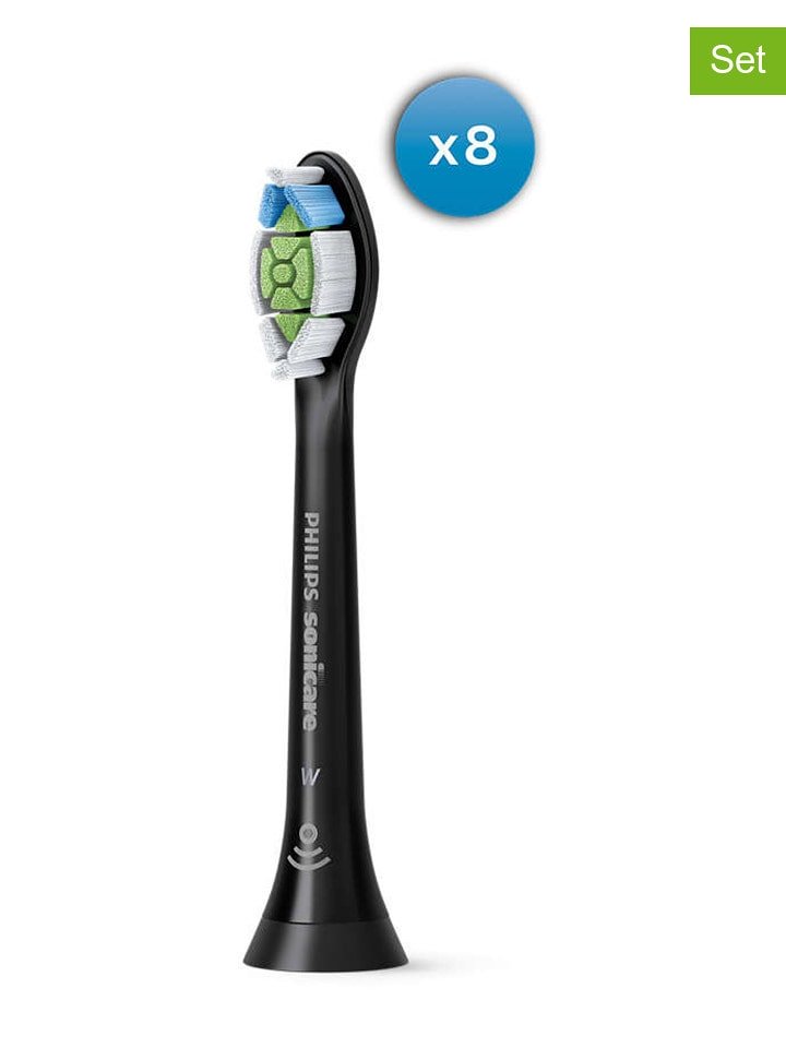 PHILIPS sonicare Końcówki (8 szt.) "Optimal White" w kolorze czarnym do szczoteczki rozmiar: onesize