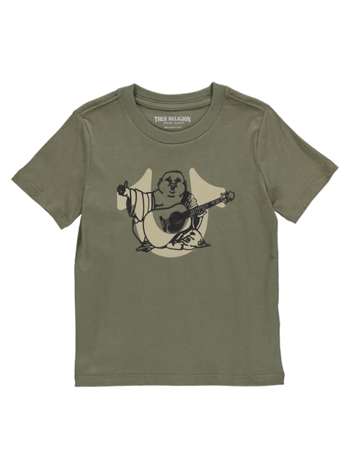 Koszulka "Buddha HS Crew Neck Tee" w kolorze khaki