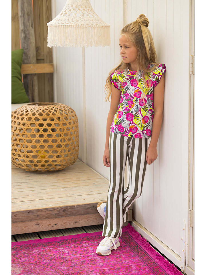 B.Nosy Spodnie w kolorze kremowo-oliwkowym rozmiar: 128