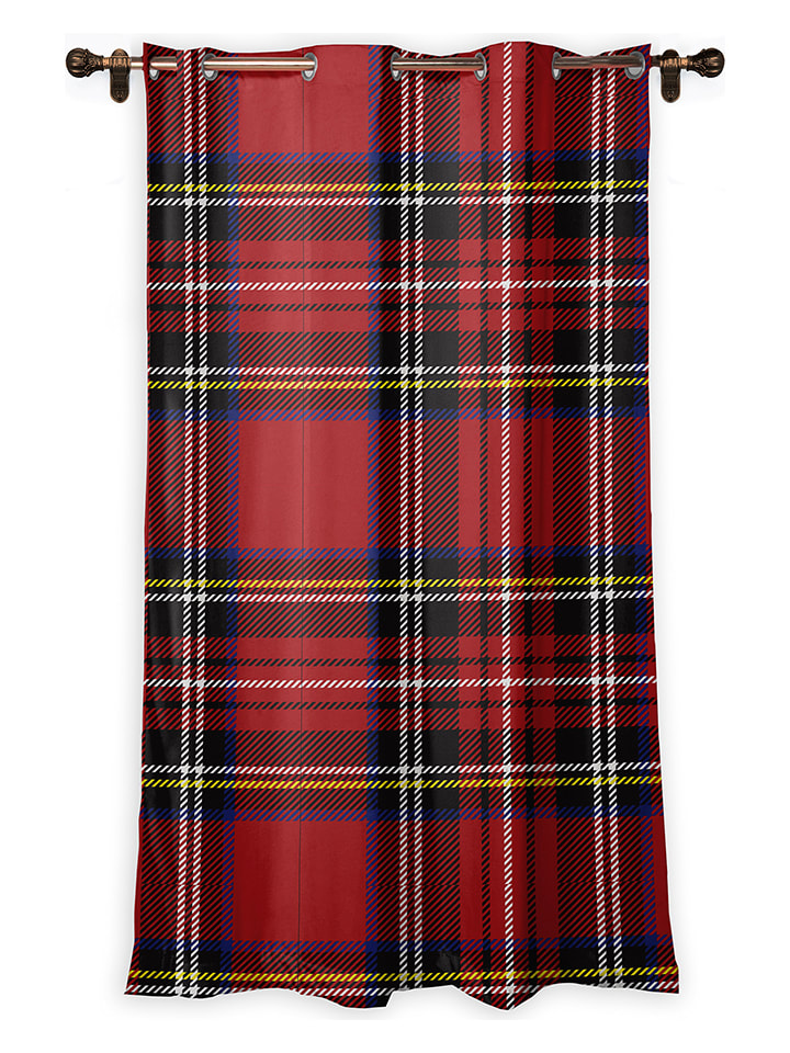 Aksamitna zasłona w kolorze czerwonym - 260 x 140 cm