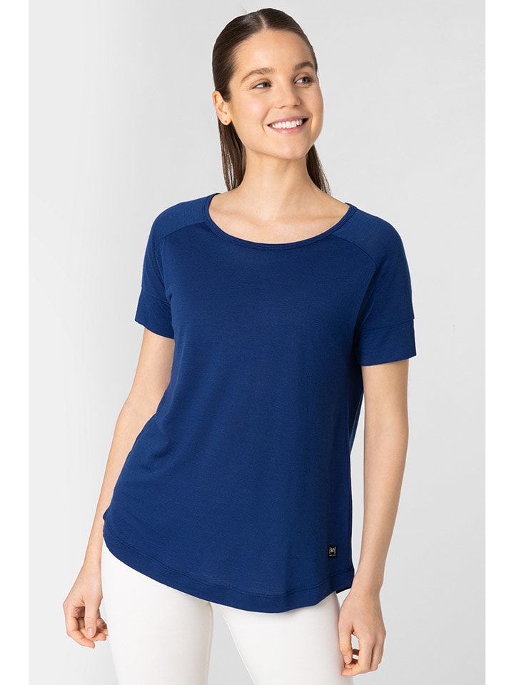 super.natural Koszulka "Isla" w kolorze granatowym rozmiar: XL