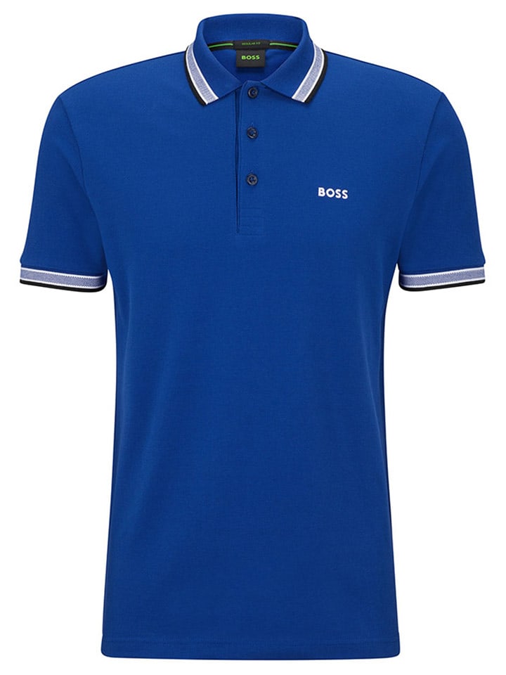 Hugo Boss Koszulka polo w kolorze niebieskim rozmiar: S