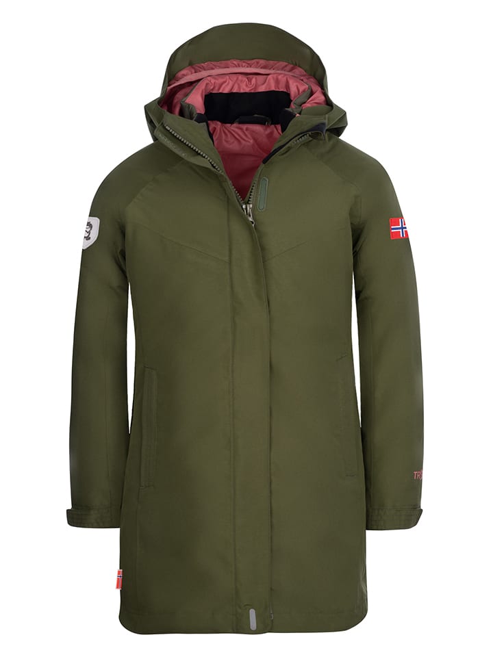 Trollkids Kurtka funkcyjna 3w1 "Senja" w kolorze khaki rozmiar: 104