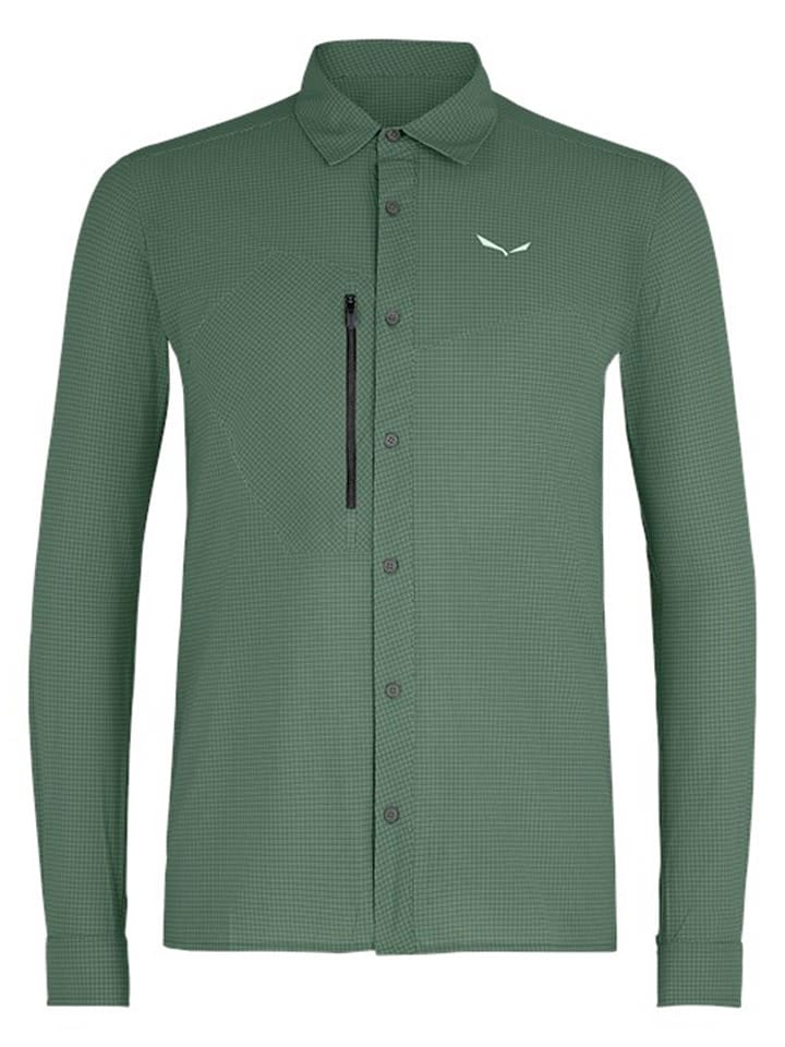 Koszula funkcyjna "Puez Minicheck2" w kolorze zielonym