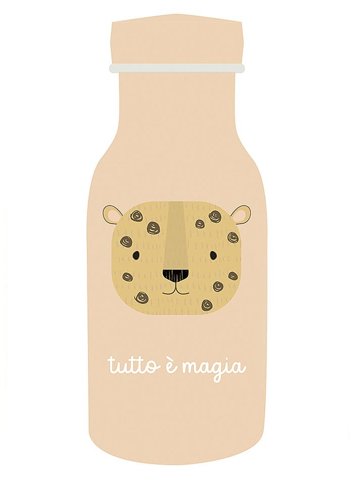 Villa d´Este Butelka termiczna "Leopard" w kolorze jasnoróżowo-żółtym - 420 ml rozmiar: onesize