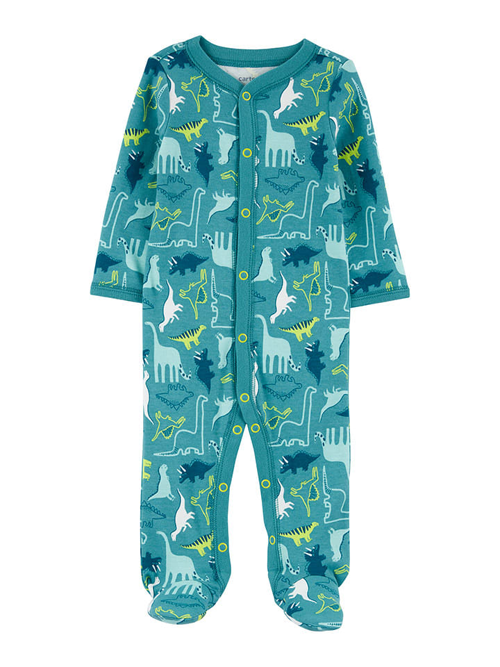 Śpioszki w kolorze niebieskim ze wzorem