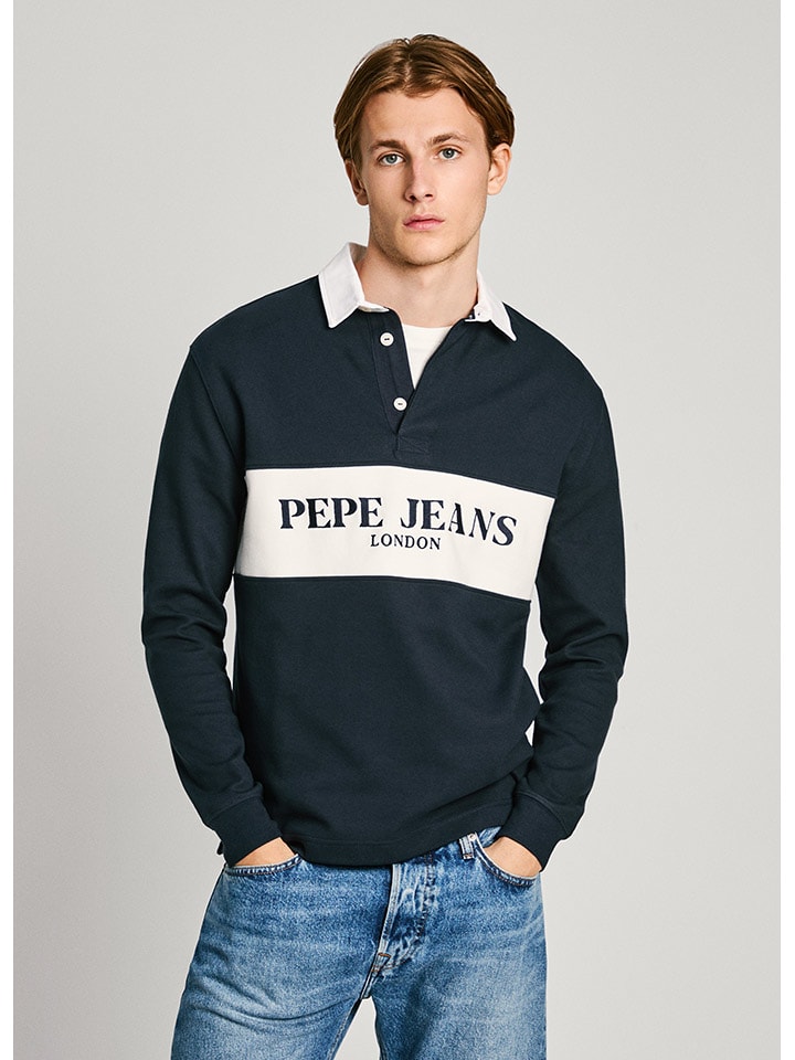 Pepe Jeans Koszulka polo "Joey" w kolorze granatowym rozmiar: M