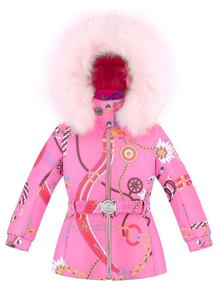 Poivre Blanc Kurtka narciarska w kolorze jasnoróżowym ze wzorem rozmiar: 98