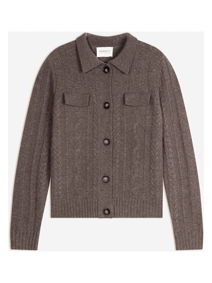 Perfect Cashmere Kaszmirowy kardigan "Friume" w kolorze brązowym rozmiar: XL