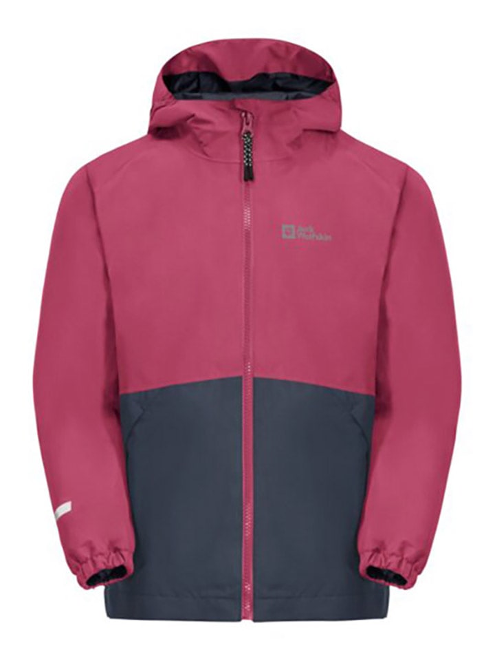 Jack Wolfskin Kurtka zimowa 3w1 "Iceland" w kolorze jagodowo-granatowym rozmiar: 176