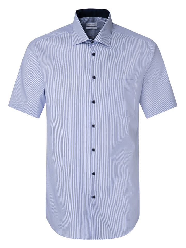 Seidensticker Koszula - Regular fit - w kolorze niebiesko-białym rozmiar: 40