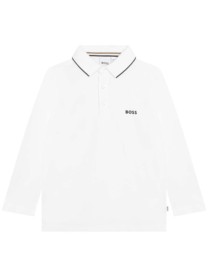 Hugo Boss Kids Koszulka polo w kolorze białym rozmiar: 158