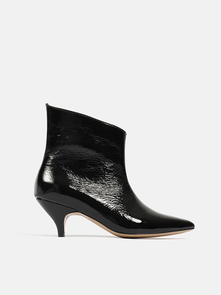 loft37 Skórzane botki w kolorze czarnym rozmiar: 40