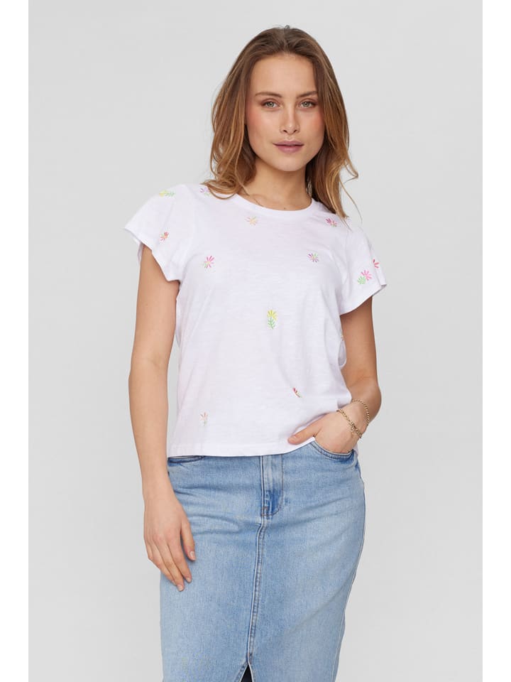 NÜMPH Koszulka "Tilia" w kolorze białym rozmiar: XL