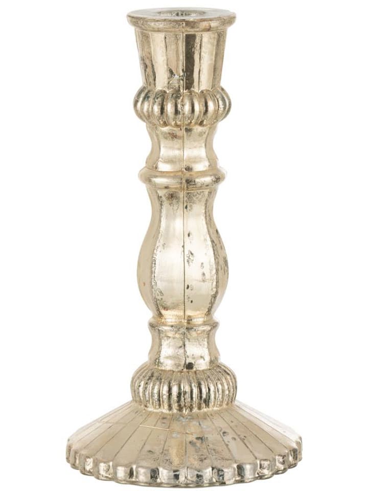 J Line Świecznik w kolorze srebrnym - wys. 23 x Ø 12 cm rozmiar: onesize